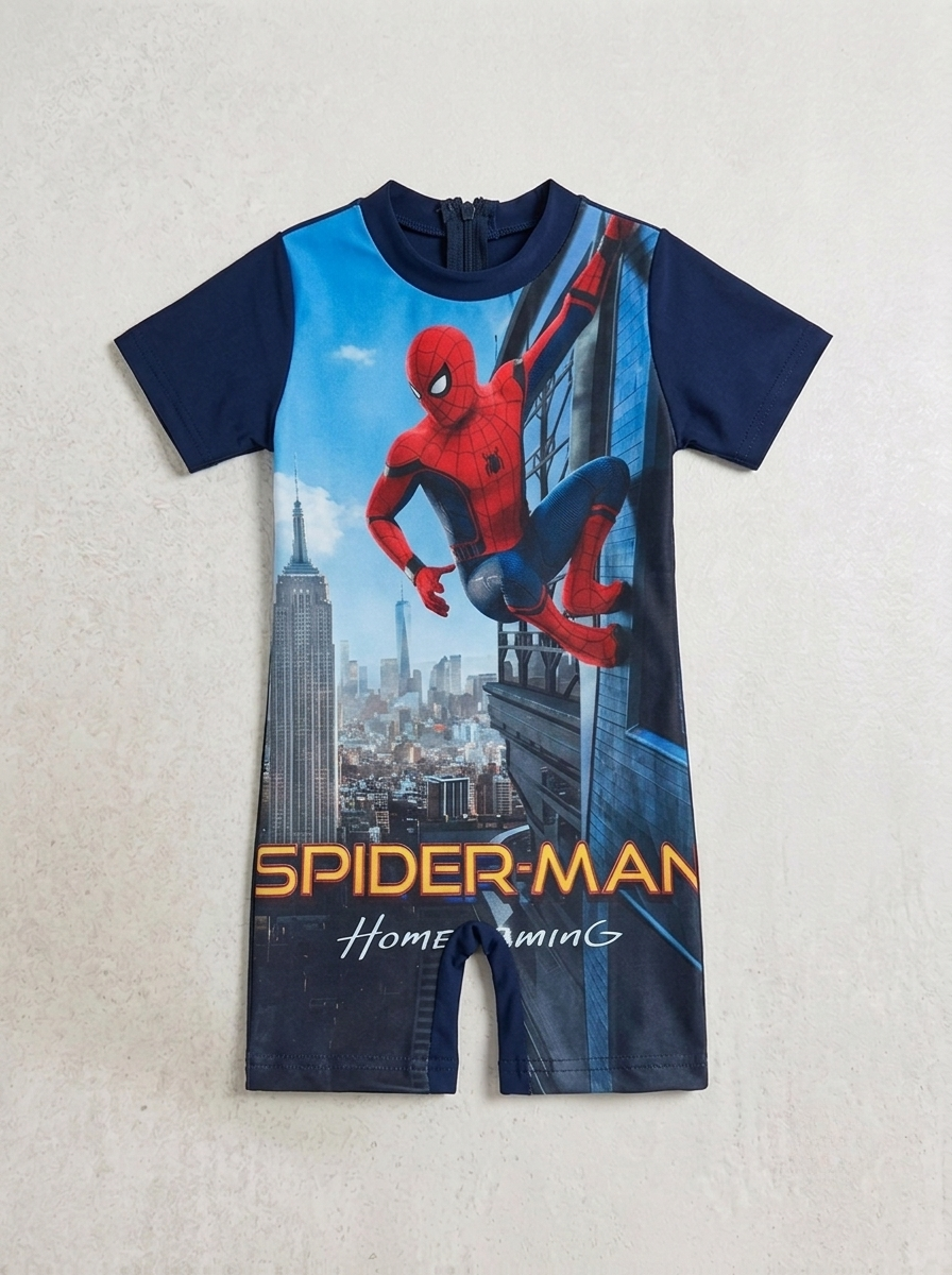 Spider-Man Homecoming swimsuit — cityscape front print